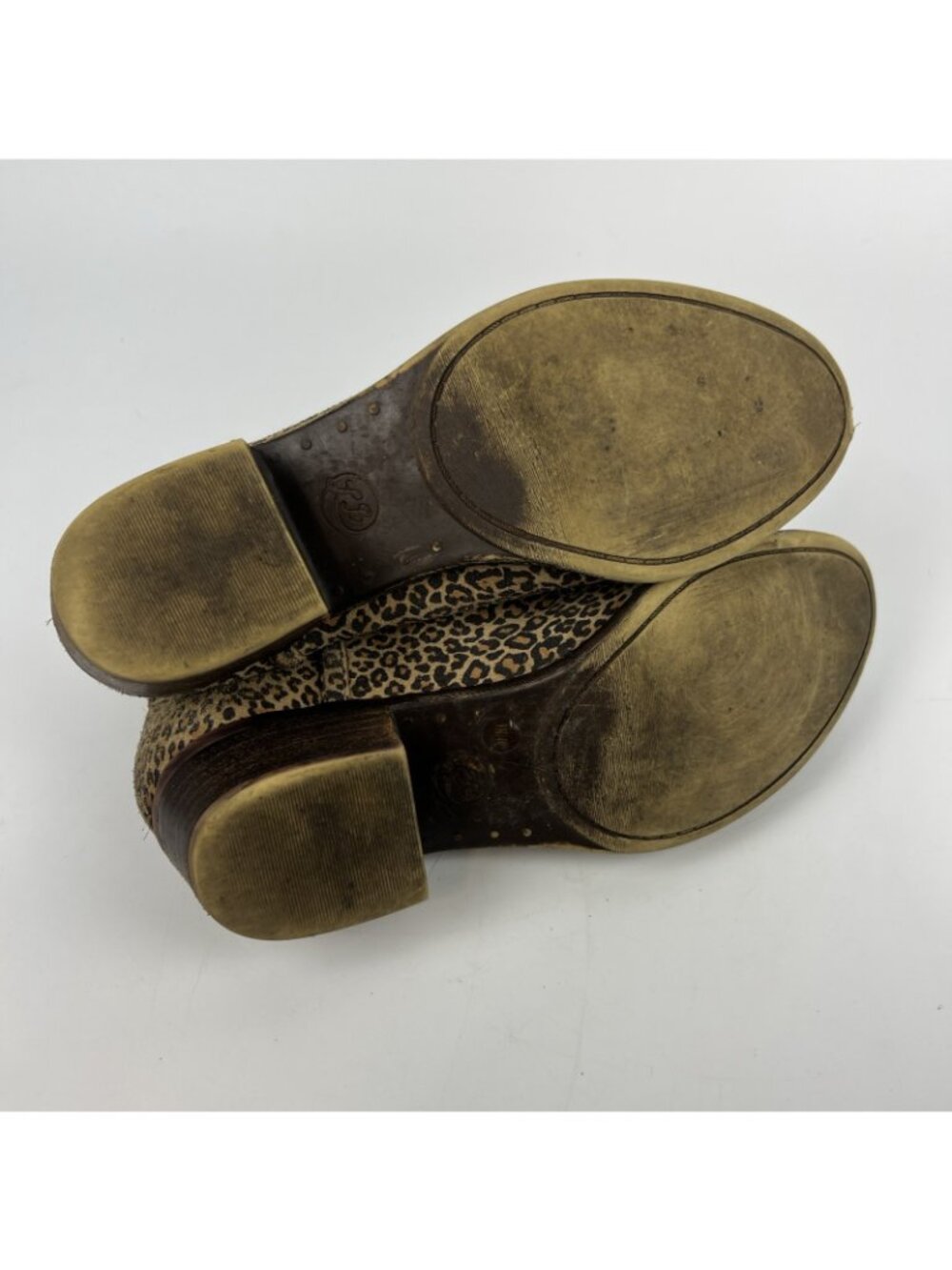 Lucky Brand BALEY 2 Leopard Print Leather Ankle Boots Sz 9 - Picture 5 of 5